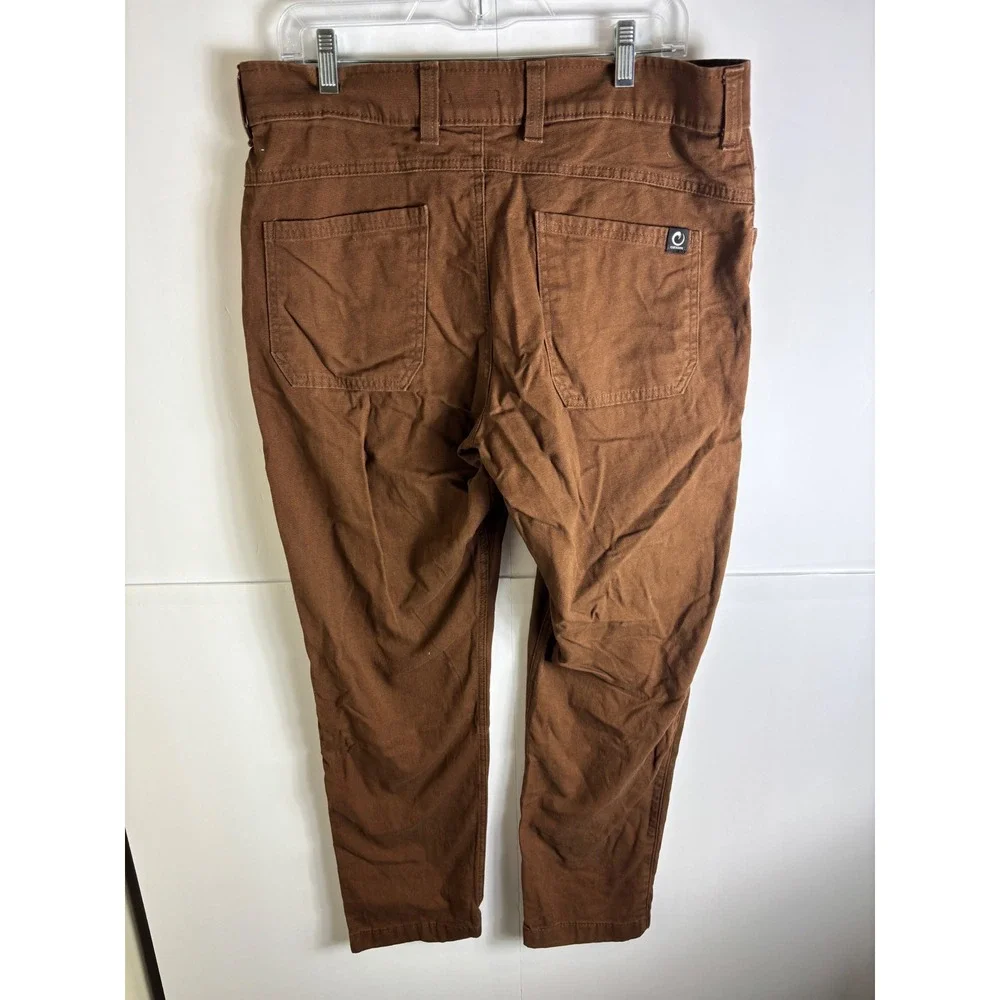 Origin USA Mens Straight Leg Canvas Work Pants Brown 34x30 Made in America jocko